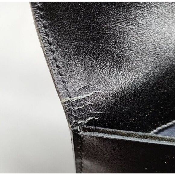 Authentic Vintage Christian Dior Hand Bag Black Leather - Picture 9 of 9